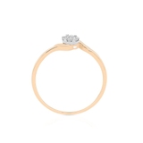 Pierścionek złoty bicolor z brylantami