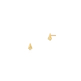 Kolczyki złote z efektownym tłoczeniem