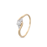 Pierścionek złoty z diamentami