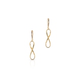 Kolczyki złote znak nieskończoności