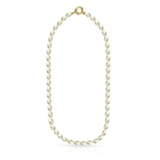 Naszyjnik srebrny pozłacany z perłami