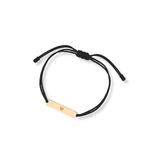 Bransoleta czarny sznurek Live your dream