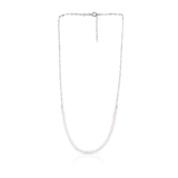 Naszyjnik srebrny z perłami Swarovski