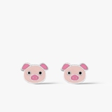 Kolczyki srebrne z motywem świnki