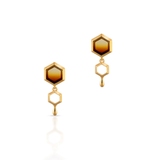 Kolczyki srebrne z bursztynem Miodowa