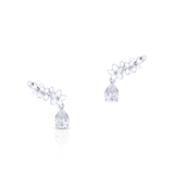 Kolczyki srebrne Kwiaty Nocy Biały Bez