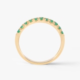 Pierścionek złoty ze szmaragdami TRIO