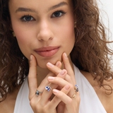 Pierścionek złoty Kwiaty Nocy Bratki