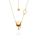 Naszyjnik srebrny z bursztynem Miodowa