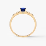 Pierścionek złoty z szafirem TRIO