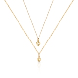 Naszyjnik złoty z sercem i cyrkonią