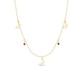 Naszyjnik złoty z motylkami