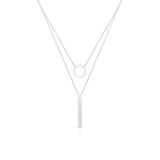 Naszyjnik srebrny kaskadowy