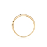 Pierścionek złoty bicolor z cyrkoniami