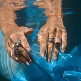 Pierścionek srebrny KOI