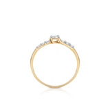 Pierścionek złoty z diamentami