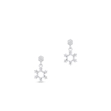 Kolczyki srebrne z motywem śnieżynki