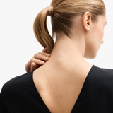 Wisiorek złoty księżyc z cyrkoniami