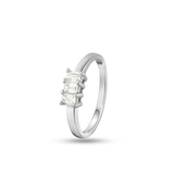 Pierścionek białe złoto z diamentami