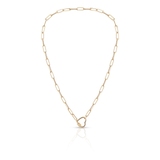 Naszyjnik złoty paper clip serce