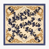 Chusta jedwabna Kwiaty Nocy Borówka