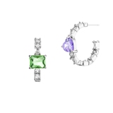 Asymetryczne kolczyki z cyrkoniami Basics