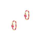 Kolczyki z emaliowanym karabińczykiem Wonderland