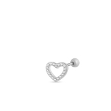 Kolczyk srebrny serce