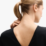 Wisiorek złoty księżyc z cyrkoniami