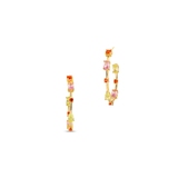 Kolczyki srebrne z kolorowymi kamieniami Mozaika