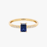 Pierścionek złoty z szafirem TRIO