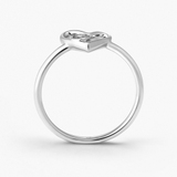 Pierścionek srebrny z diamentem laboratoryjnym Czułość