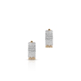 Kolczyki złote bicolor z diamentami