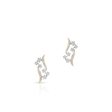 Kolczyki złote bicolor z brylantami