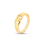 Pierścionek srebrny pozłacany