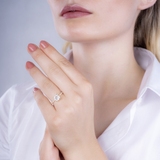 Pierścionek złoty z cyrkoniami