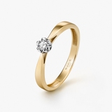 Pierścionek zaręczynowy złoty Romantyczny