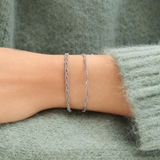 Bransoleta srebrna przeplatana