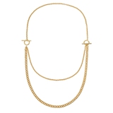 Dwuwarstwowy naszyjnik z mosiądzu Boss Babe