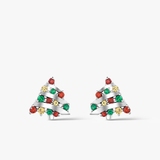 Kolczyki srebrne choinki