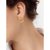 Kolczyki srebrne pozłacane