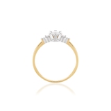 Pierścionek złoty z cyrkoniami