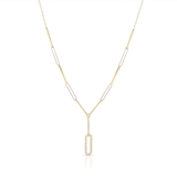 Naszyjnik złoty z cyrkoniami