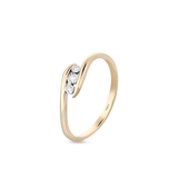 Pierścionek złoty z diamentami