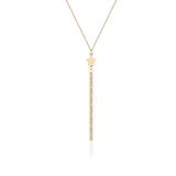 Naszyjnik złota krawatka z gwiazdką