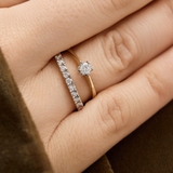 Pierścionek złoty z diamentami