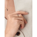 Pierścionek złoty z brązowymi diamentami Karmelowa