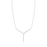 Naszyjnik białe złoto z brylantami i diamentami