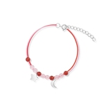 Bransoleta srebrna z motywem księżyca i gwiazdki