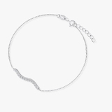 Bransoleta srebrna z cyrkoniami